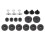 Set di 21 pezzi di pad in feltro per piatti da batteria grigio Φ2,5-4,0-5,0cm 2