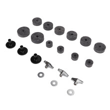 Ensemble de 21 patins en feutre gris pour cymbales Φ2.5-Φ5.0cm