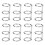 Shiny Silver 3 Hole Binder Rings for 100 Sheets Reusable Loose Leaf Binding 2