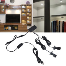 Luz de vitrina USB 1W redonda 44 mm blanca