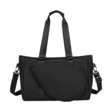Tennis Bag Black for Badminton Rackets, Outdoor Sports Handbag, Durable Material, Adjustable Straps, Lightweight Design