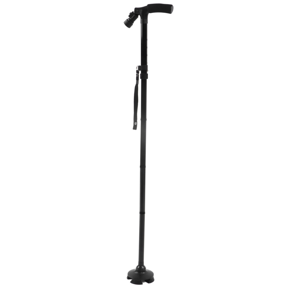 Aluminum Alloy Telescopic Crutches with Torch, Adjustable 85-95cm