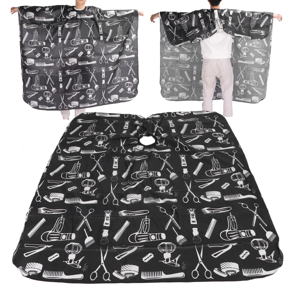 Polyester Barber Cape with Adjustable Buckle for Salon & Home DIY