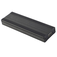 SATA M.2 Gehäuse USB 3.1 10 Gbps Ultradünnes Aluminiumlegierung Plug-and-Play NVMe SSD-Gehäuse für Laptop-Übertragung Schwarz (Nicht im Lie