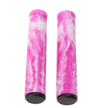 Empuñadura de manillar MTB 22,2 mm TPE 17 cm Rosa/Blanco/Morado