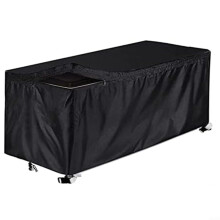 210D Waterproof Garden Storage Box Lid for Rectangular Outdoor Furniture, Protective Cover, M: 130 x 60 x 71 cm