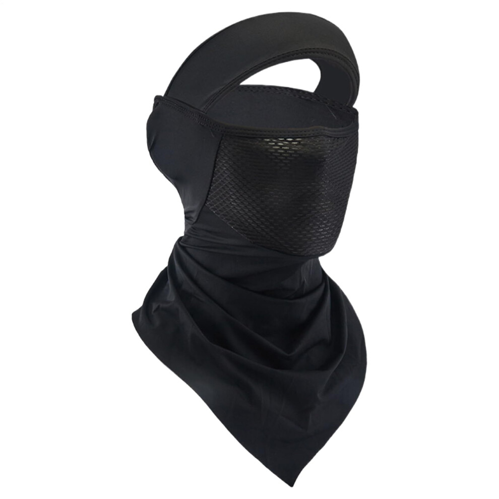 Upf 50 Cooling Breathable Face Mask Bandana For Men And Women, Uv Protection For Hiking, Fishing, Cycling, Black 6947110049939