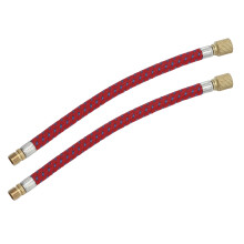 Fahrradpumpe Erweiterungsschlauch 2 Stück, 16,6 cm Nylon Kupfer Doppelventil Aufpump-Schlauch