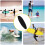 SUP Bag Surfboard Cover for Longboard 200x50 cm Black Oxford Multi-Function Protective Deck Bag 5