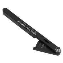 Aluminium Fahrradkettenschutz-Wear-Indicator-Werkzeug, Multifunktionsmesser, Schwarz