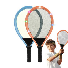 Lighted Badminton Racket Set with LED Lights, Non-Slip Handle, Outdoor Indoor Sports Toys, Luminous Badminton Racket