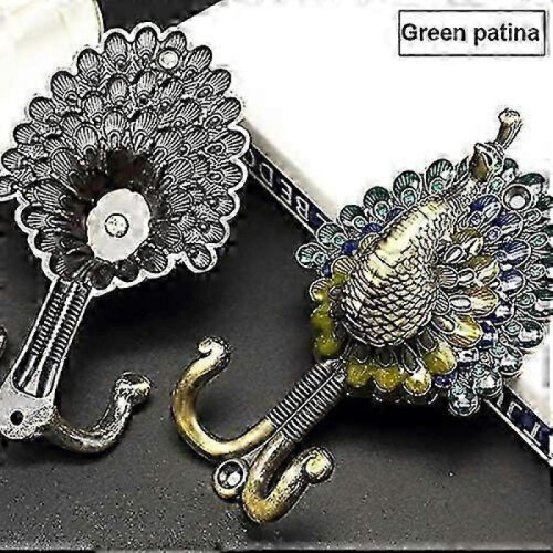 Vintage Peacock Antique Hat Hanging Wall Hooks 1