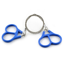 Outdoor Survival Wire Saw with Plastic Handles, 550mm Length, Durable Plastic Steel Wire for Camping and Emergency Use