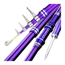Reel Combos Fishing Rod 2.1m 3.6m Telescopic Carp and Sea Spinning Rod Ultralight Purple Fishing Tackle Equipment Set 3.0m