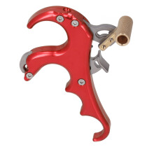 Schmiede-Bogen-Entlastungshilfe Aluminiumlegierung Sensorempfindlichkeitsverstellbar 4-Finger-Kompositbogen-Entlastungshilfe Rot