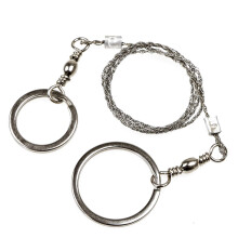 Commando Wire Saw with Metal Rings for Survival and Camping, Durable Stainless Steel, Lightweight Design