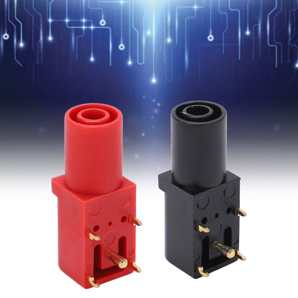 Corrosion Resistant 4Mm Right Angle Pcb Banana Socket - Set Of 2 Nickel Plated 9311340240188