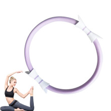 Pilates Ring 14.96 Inch for Women, Lightweight Resistance Fitness Hoop, Non-Slip Yoga Toning Equipment in Violet