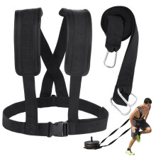 Tow Harness with Adjustable Belt, Heavy Duty Sprint Trainer Vest for Football, Athletics, and Power Workouts