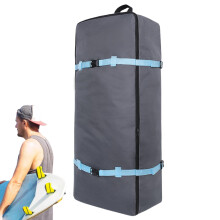 Waterproof Paddle Board Bag, Large Capacity Storage, Zip Closure, Portable Tote with Handle, Multi-Purpose Surfboard Storage