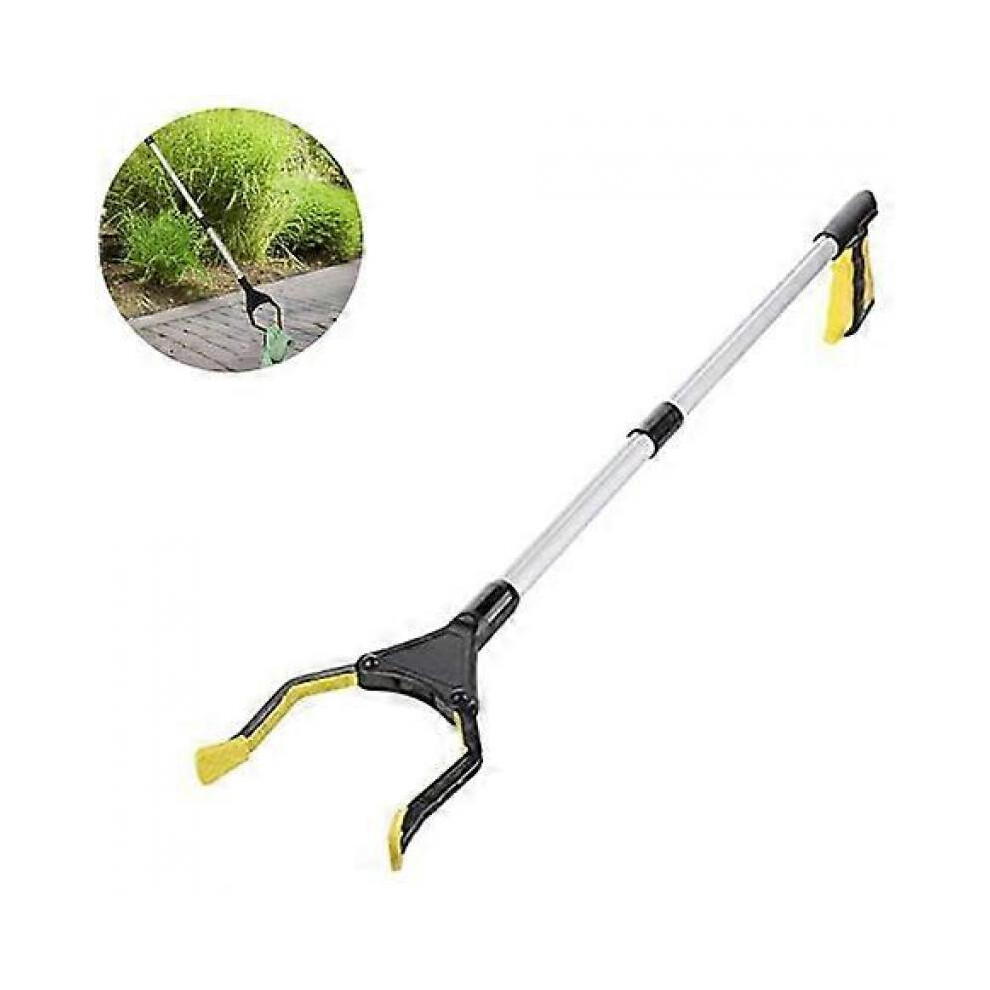 Extra long reach gripper - folding pliers and reach tool with swivel jaws