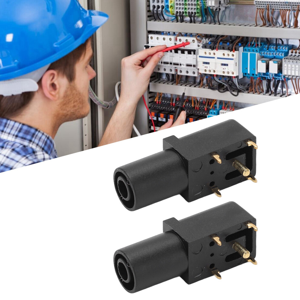 2Pcs Pcb Banana Socket 4Mm Welded Type For Multimeter Voltage Testing Black 6911340241364