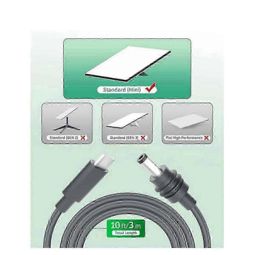 For Starlink Mini Cable 10FT Starlink Mini USB C to DC Power Cable Cord 100W Input USB Type C to DC 2