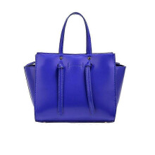 (Blue) Large Capacity Handbag Single Shoulder Fashion Leather Handbag Gift for Women