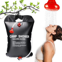 Solar Shower Bag 20L Portable Camping Shower with Hose and Shower Head for Hiking and Travel Outdoor Use