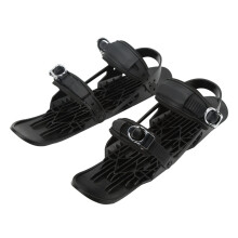 Mini Ski Boots with Metal Buckle Adjustable Binding for Snowboarding, Portable Outdoor Skating, Fits All Sizes