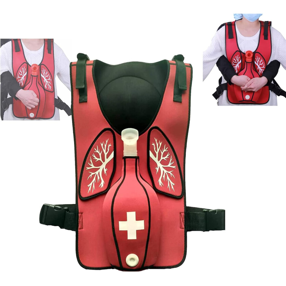 Training Vest for Respiratory Obstruction Simulation with Adjustable Straps, Back Shot Design for First Responders, Adult Size