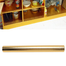 Küchenaluminium-Folienaufkleber Ölfest wasserabweisend PVC Selbstklebende Küchenrückwand Tapete für Küchenschrank Gold Größe: ca. 3