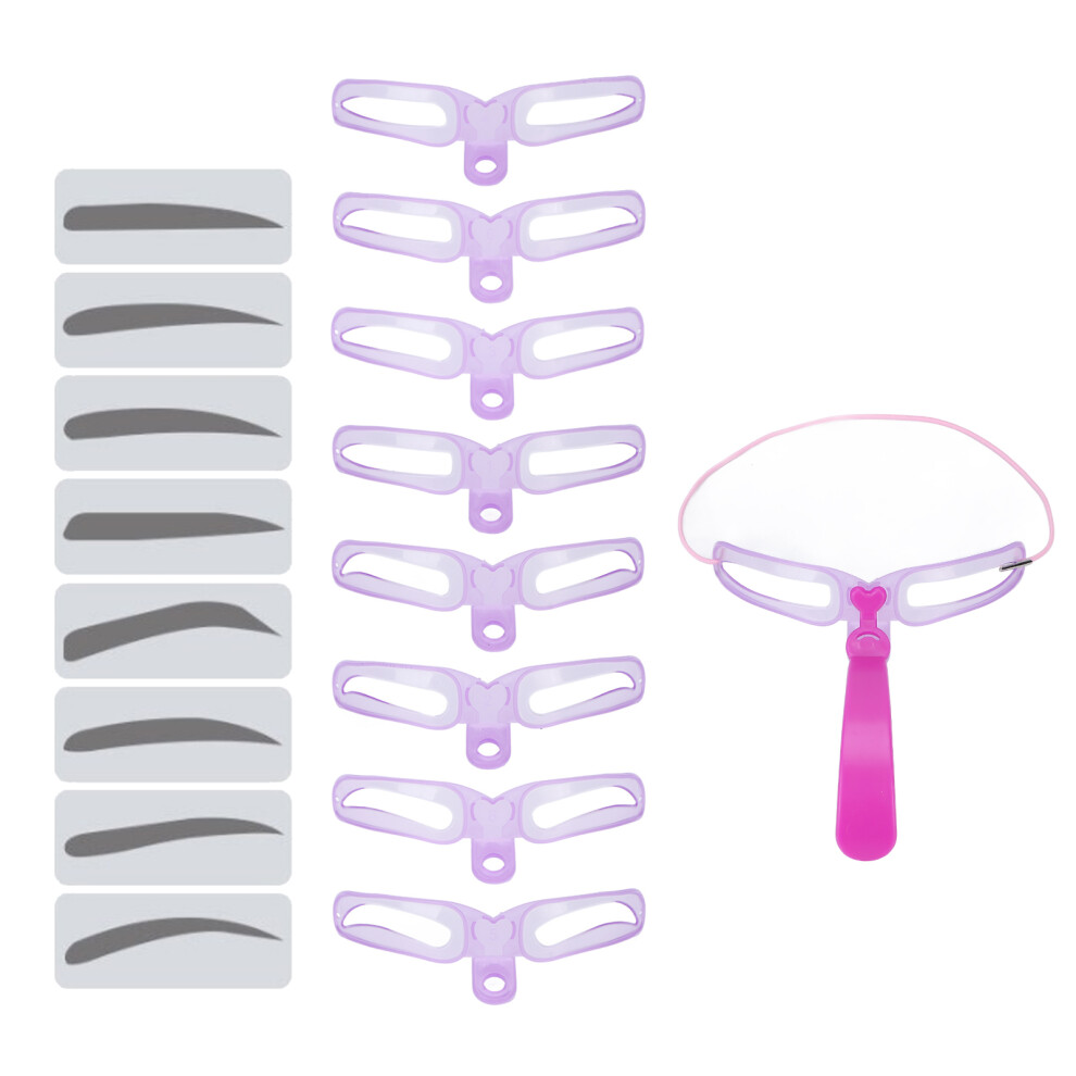 Fashionable 8pcs Reusable Eyebrow Stencil Kit for Beginners