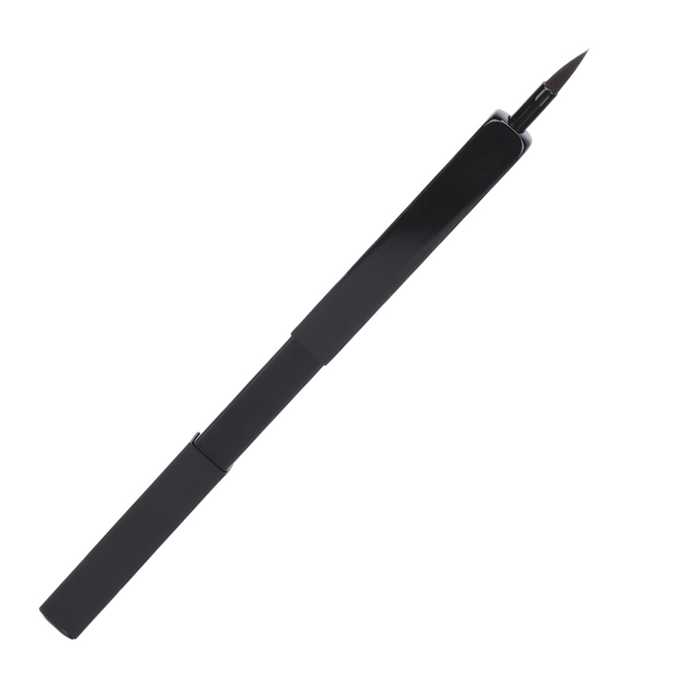 Black Portable Retractable Lip Brush For Lipstick & Gloss, Aluminum