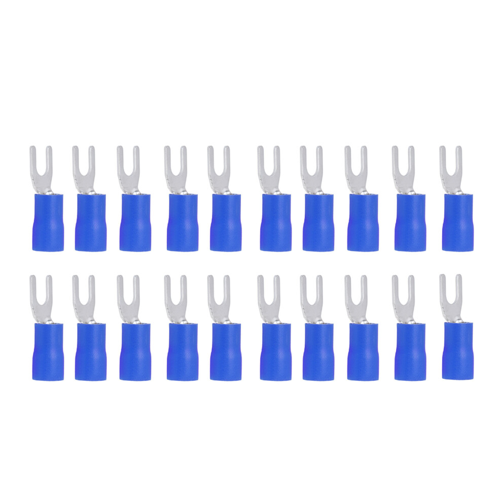 300Pcs Insulated Copper Fork Spade Terminals, Model Sv1.25-4, 4Mm 4921340244977