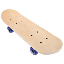Skateboard Deck for Boys and Girls Unpainted Maple Wood Double Tail 31 Inch with 4 Durable Wheels