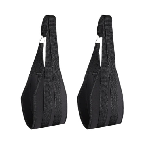 Ab Sling Strap Suspension Bands for Pull-Ups and Core Training - Adjustable Black Exercise Equipment