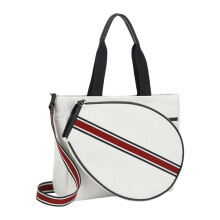 Tennis Carry Bag Portable with Shoulder Strap Large White Racket and Badminton Storage Bag for Multipurpose Use