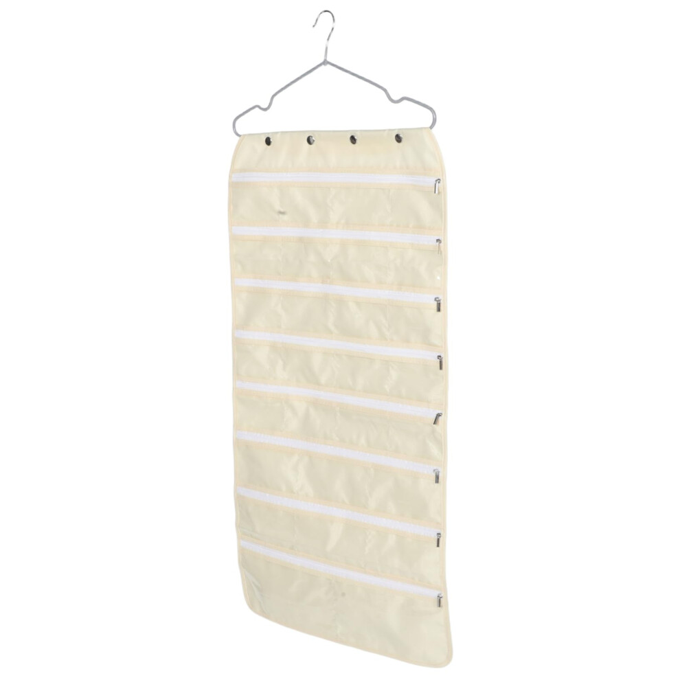 Hanging Storage Bag Organizer for Jewelry and Accessories, Small Beige Oxford Cloth, Ideal for Closet and Bag Storage-image-OPC-PJK9GYH-NEW