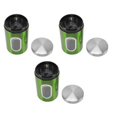 3 piezas de frascos de almacenamiento de alimentos de acero inoxidable - Verde