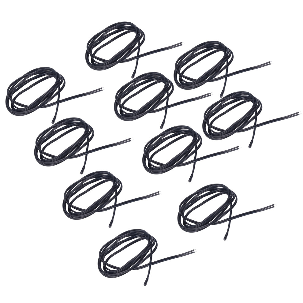 10PCS NTC Thermistor Sensor, 1m 5K/10K/15K/20K/50K/100K, PVC Epoxy