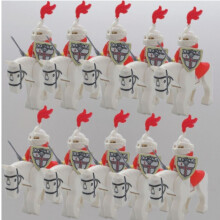 (Style G) Medieval castles rings spirits Roman warriors forest guards mountswarhorses Minifigures Kids Toys Gifts