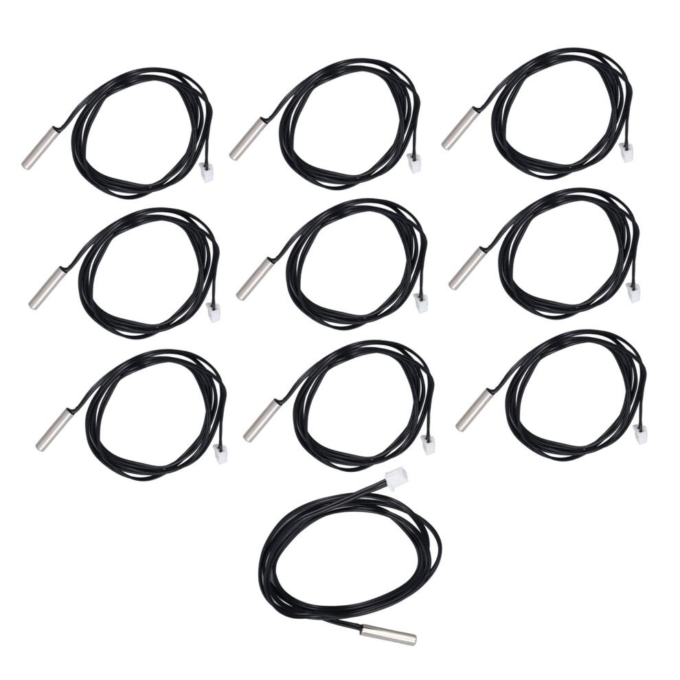 Set of 10 NTC Thermistor Temperature Sensors 20K Probe 5x25mm Cylindrical Head