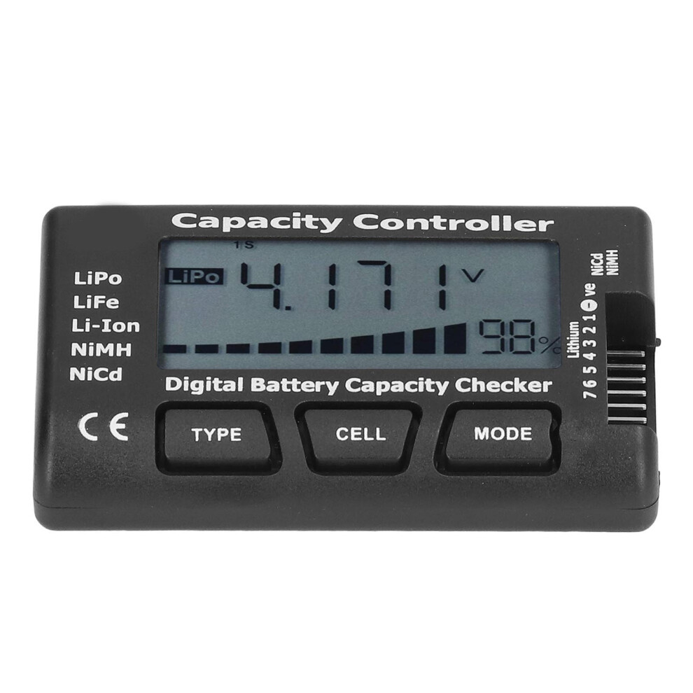 Digital Battery Capacity Checker Voltage Tester For Lipo Life Nimh 3.7V 1000Mah Black 4611340252002