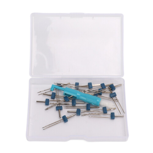 18Pcs Double Needle Set for Sewing Machine, Stainless Steel, 3.7cm 1