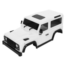 RC-Auto-Karosserie mit Verbindungsstange, 144 mm Radstand, Ersatzteil für RC-Auto-Gehäuse, passend für 1/16 & 1/24 Kletterauto, Weiß