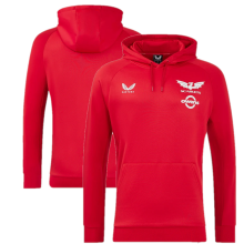 (Size 10) Scarlets Women's Rugby Hoodie Castore Pro Players Red Hoodie - New