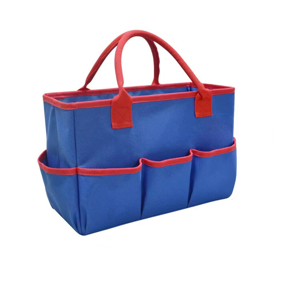Garden Tool Bag 32X15x21 Cm, Large Oxford Fabric Tote With Pockets For Gardening, Plant Storage, And Outdoor Tools - Blue 6276012400518