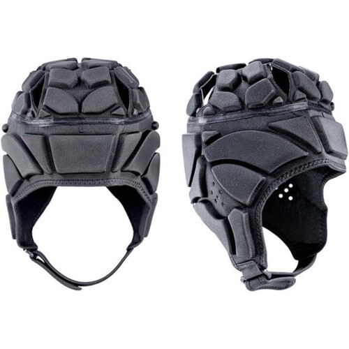 Rugby Helmet Black, Breathable Rugby Headguard for Special Needs Goalkeeper, Comfortable Protective Cap for Training 2
