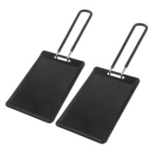 Portable BBQ Grill Pan Set of 2, Removable Handle Stainless Steel Griddle for Outdoor Camping and Garden Picnics